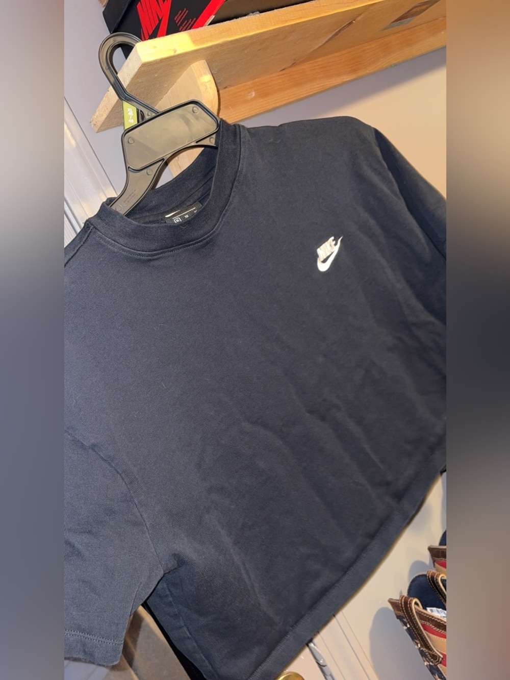Nike Black Tee with White Swoosh Tag